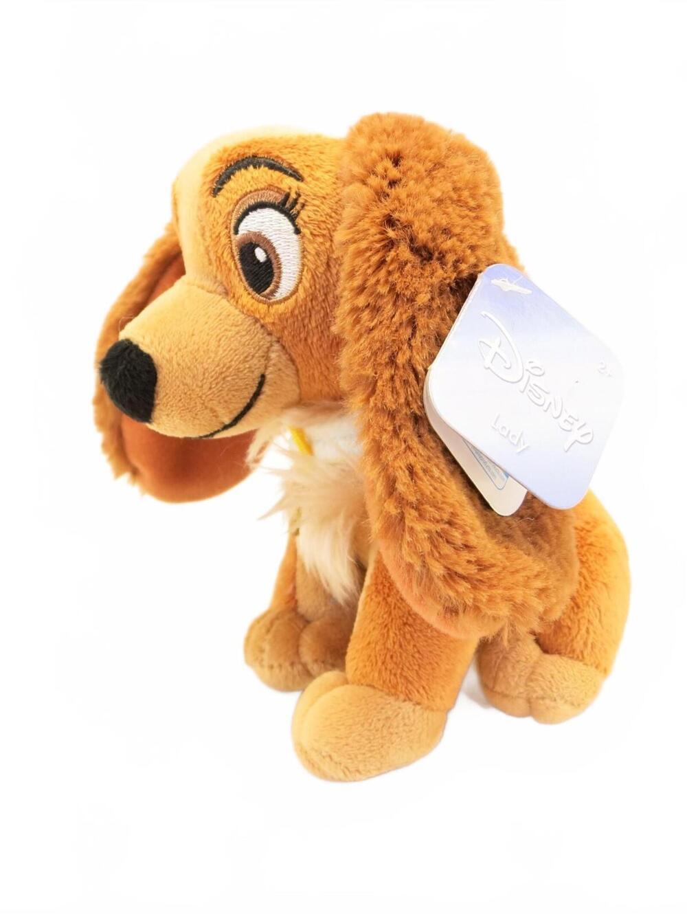 Disney Lady and Tramp Plush Dog 8” Stuffed Animal Cocker Spaniel Vintage